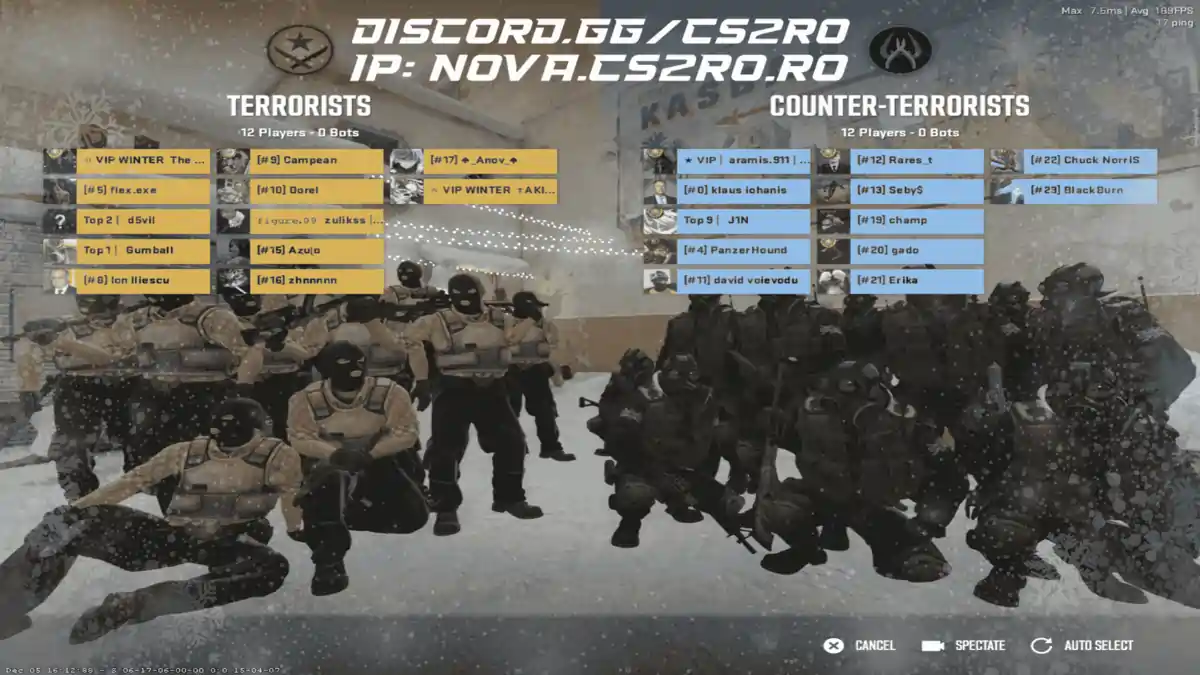 UPDATE DE CRACIUN pe serverul de CS2: NOVA.CS2RO.RO