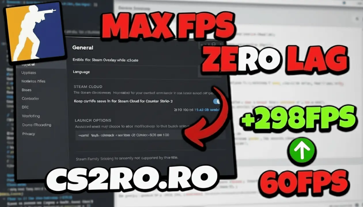 Optimizare PC pentru CS2 - Ghid FPS Boost & Zero Lag